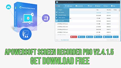 Apowersoft Screen Recorder Pro V2.4.1.5 Get Download Free